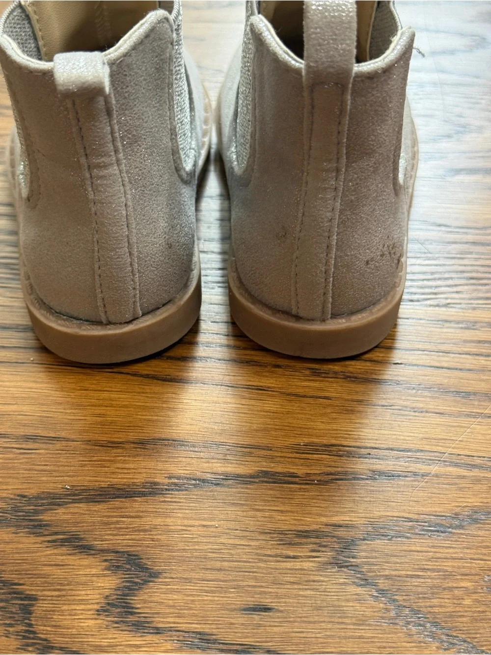 Gymboree Toddler Girls Silver Metallic Chelsea Fall Winter Ankle Boot Size 4